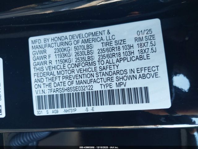 2025 HONDA CR-V HYBRID 7FARS5H85SE032122 Photo 8
