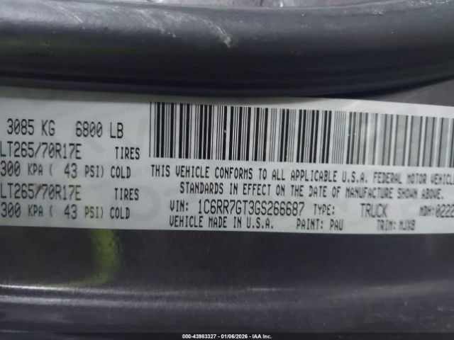 2016 RAM 1500 1C6RR7GT3GS266687 Photo 8