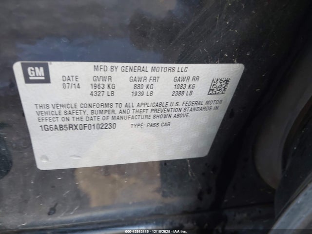 2015 CADILLAC ATS 1G6AB5RX0F0102230 Photo 8