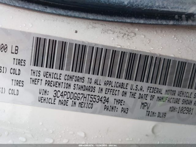 2017 DODGE JOURNEY 3C4PDDGG7HT553434 Photo 8