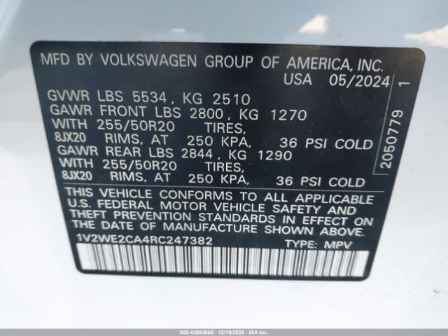 2024 VOLKSWAGEN ATLAS CROSS SPORT 1V2WE2CA4RC247382 Photo 8