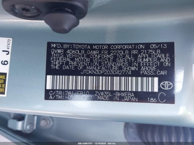 2013 TOYOTA PRIUS PLUG-IN JTDKN3DP2D3042774 Photo 8