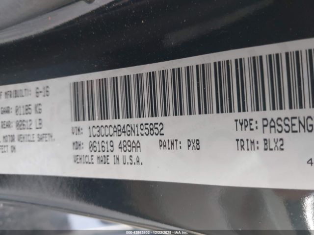 2016 CHRYSLER 200 1C3CCCAB4GN195852 Photo 8