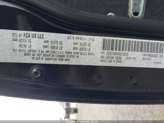 2016 CHRYSLER 300 2C3CCABG4GH216819 Photo 8