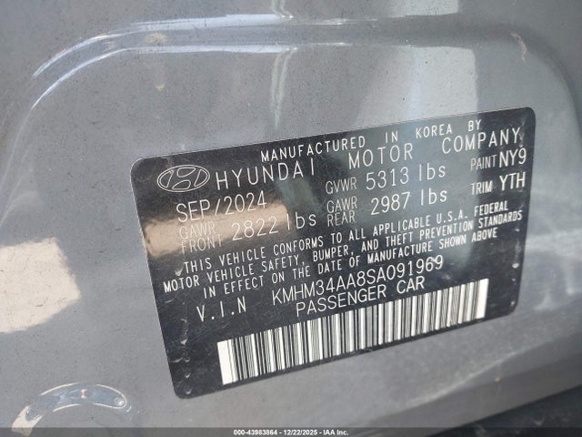 Hyundai Ioniq 6 Sel 2025 KMHM34AA8SA091969 Image 9