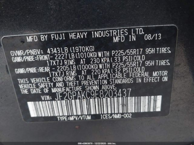 2014 SUBARU XV CROSSTREK JF2GPAKC9E8203437 Photo 8