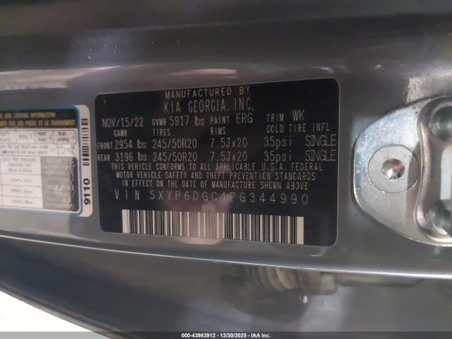 5XYP6DGC4PG344990 KIA Telluride S