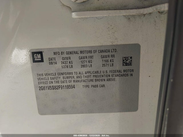 2015 CADILLAC XTS 2G61V5S82F9119594 Photo 8