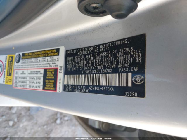 2011 TOYOTA CAMRY 4T1BK3EK8BU120702 Photo 8