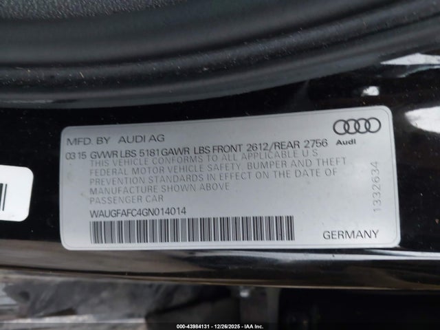 2016 AUDI A6 WAUGFAFC4GN014014 Photo 8