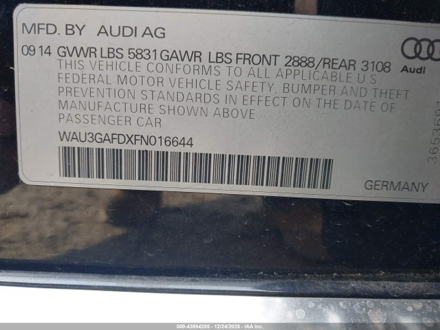 2015 AUDI A8 L WAU3GAFDXFN016644 Photo 8