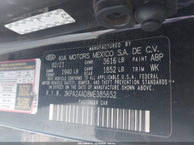 2021 KIA RIO 3KPA24AD8ME385652 Photo 8