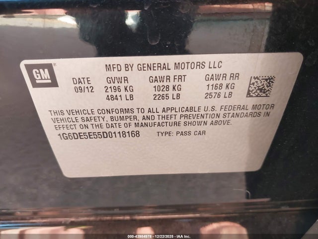 2013 CADILLAC CTS 1G6DE5E55D0118168 Photo 8