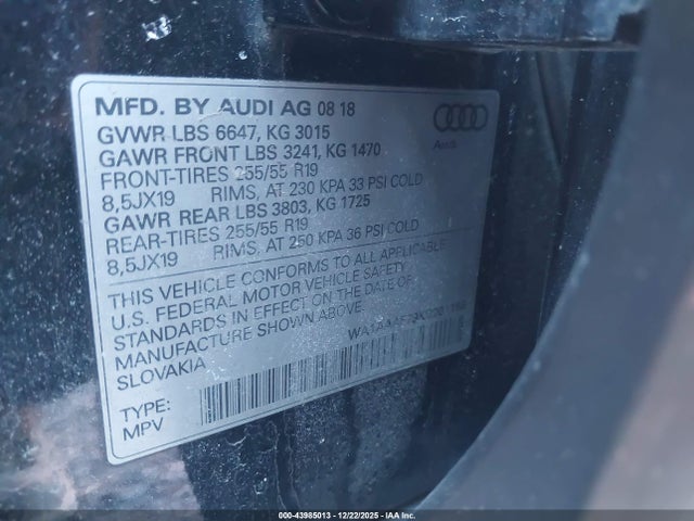 2019 AUDI Q7 WA1AAAF79KD001195 Photo 8