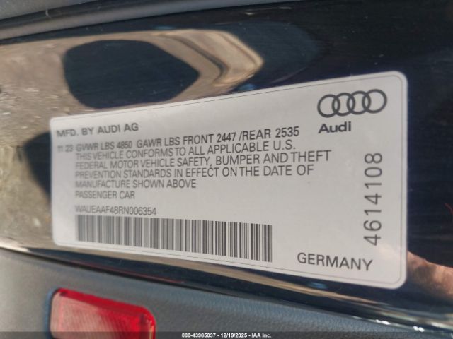 2024 AUDI A4 WAUEAAF48RN006354 Photo 8