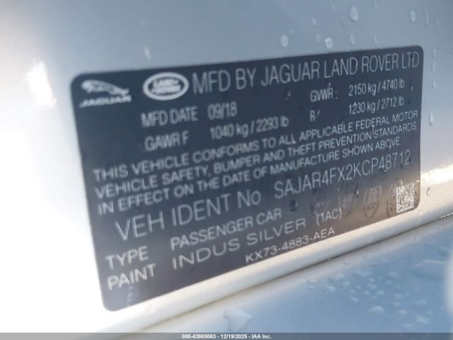 2019 JAGUAR XE SAJAR4FX2KCP48712 Photo 8