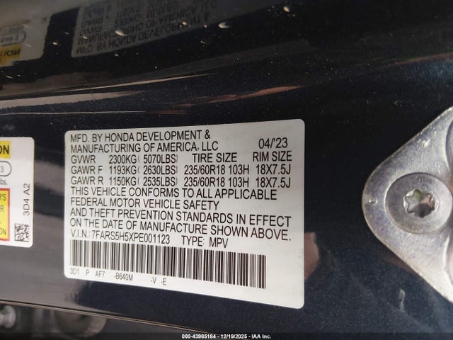 2023 HONDA CR-V HYBRID 7FARS5H5XPE001123 Photo 8