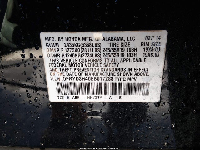 2014 ACURA MDX 5FRYD3H40EB017288 Photo 8