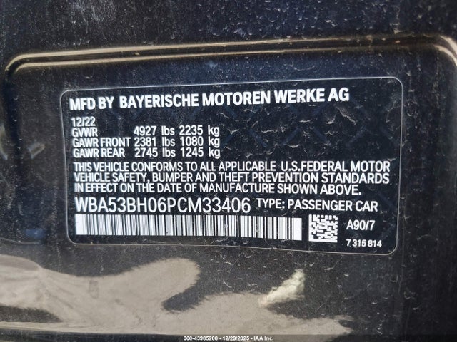 2023 BMW 530 WBA53BH06PCM33406 Photo 8