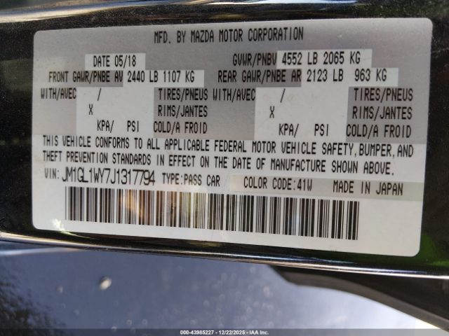 2018 MAZDA MAZDA6 JM1GL1WY7J1317794 Photo 8