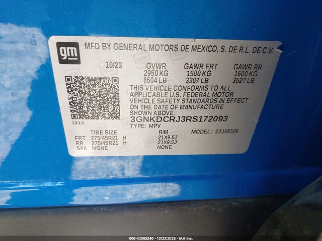 Chevrolet Blazer Ev Eawd Rs 2024 3GNKDCRJ3RS172093 Image 9