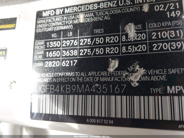 2021 MERCEDES-BENZ GLE 350 4JGFB4KB9MA435167 Photo 8