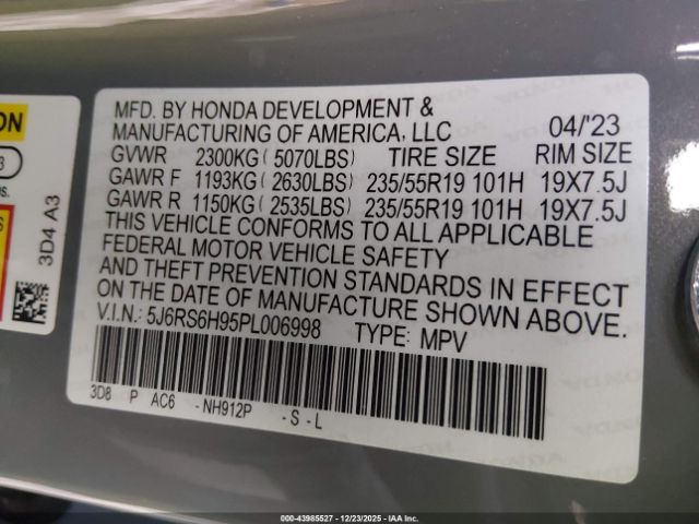 2023 HONDA CR-V HYBRID 5J6RS6H95PL006998 Photo 8