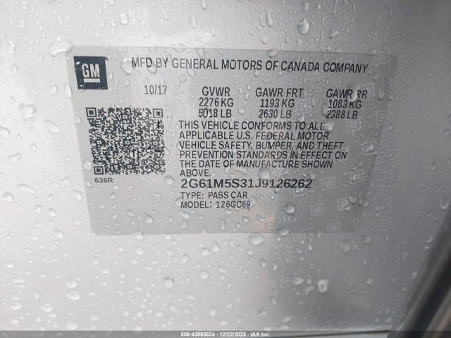 2018 CADILLAC XTS 2G61M5S31J9126262 Photo 8