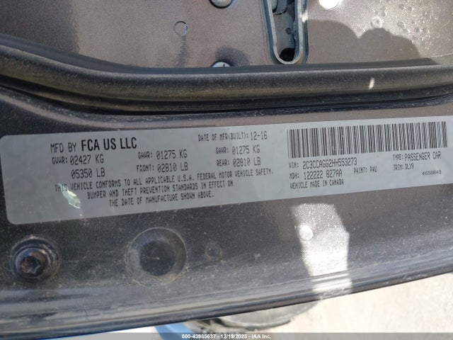 2017 CHRYSLER 300 2C3CCAGG2HH553273 Photo 8