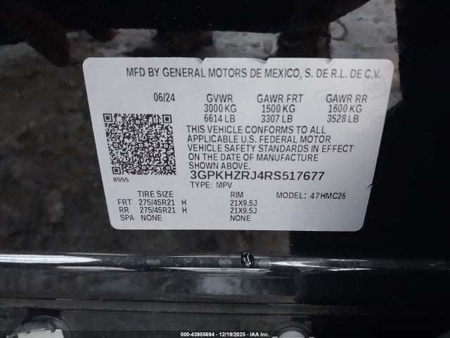 3GPKHZRJ4RS517677 Honda Prologue Elite