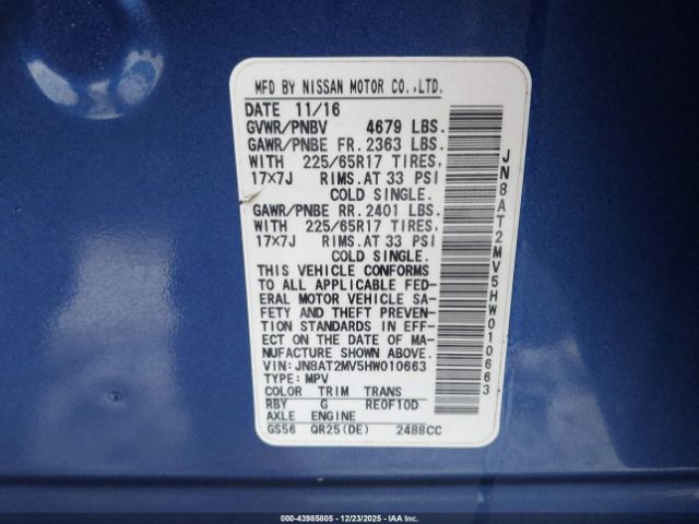 2017 NISSAN ROGUE JN8AT2MV5HW010663 Photo 8