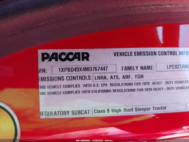 Peterbilt 579 2021 1XPBD49X4MD767447 Image 8