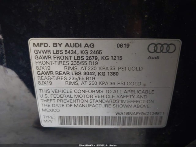 2019 AUDI Q5 WA1BNAFY9K2126811 Photo 8
