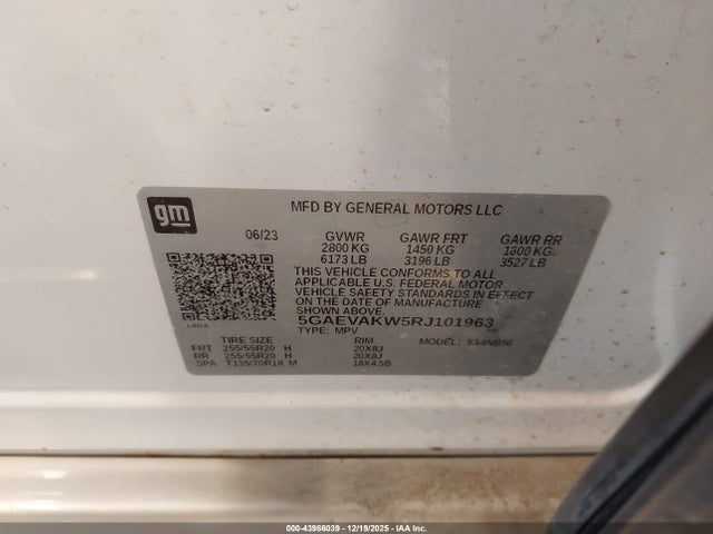 2024 Buick Enclave Essence Awd მანქანა იყიდება აუქციონზე, vin: 5GAEVAKW5RJ101963, აუქციონის ნომერი: 43986039
