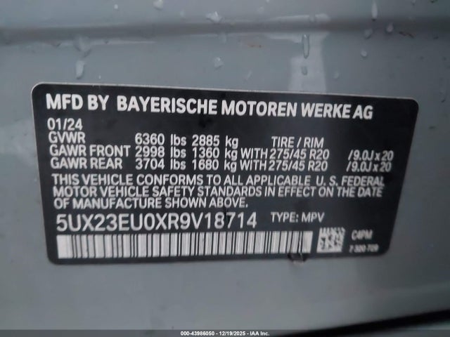 5UX23EU0XR9V18714 BMW X5 Xdrive40i