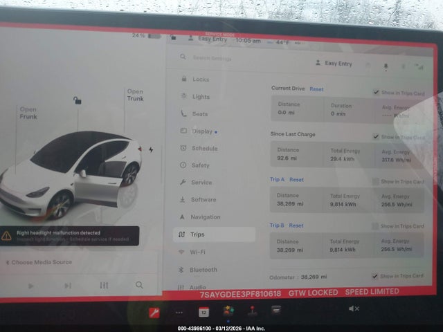 Aukcja sprzedaży 2023 Tesla Model Y Awd/long Range Dual Motor All-wheel Drive, vin: 7SAYGDEE3PF810618, numer aukcji: 43986100