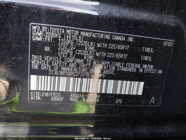 2023 TOYOTA RAV4 2T3G1RFVXPC373315 Photo 8