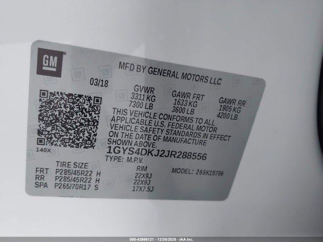 2018 CADILLAC ESCALADE 1GYS4DKJ2JR288556 Photo 8