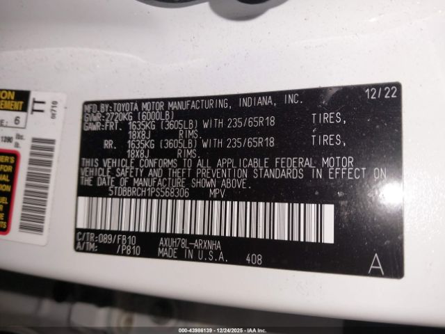 2023 TOYOTA HIGHLANDER 5TDBBRCH1PS568306 Photo 8