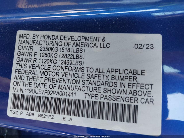 2023 ACURA TLX 19UUB7F92PA001411 Photo 8