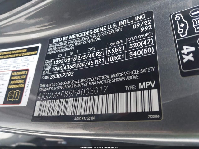 2023 MERCEDES-BENZ EQS 580 SUV 4JGDM4EB9PA003017 Photo 8