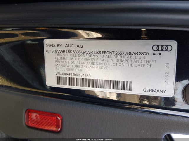 2019 AUDI A6 WAUD8AF21KN131983 Photo 8