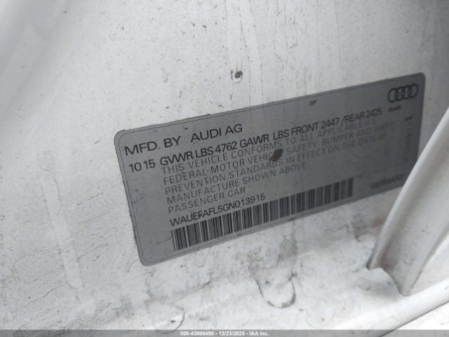 2016 AUDI A4 WAUEFAFL5GN013915 Photo 8