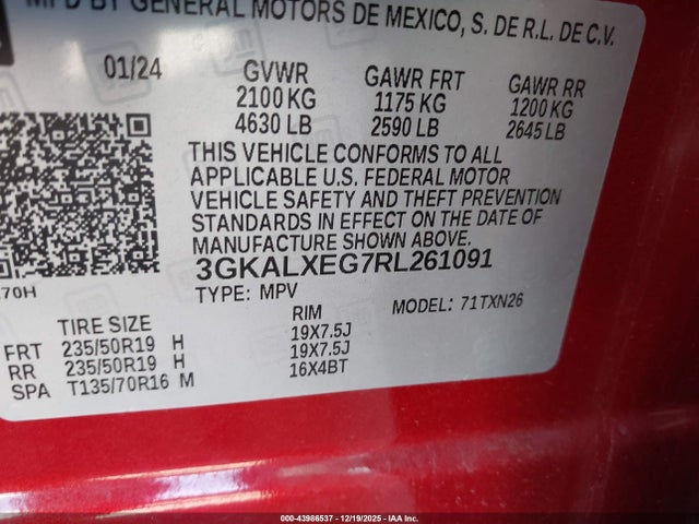 GMC Terrain Awd Denali 2024 3GKALXEG7RL261091 Image 9