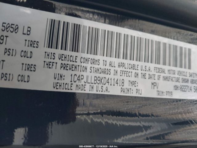 2019 JEEP CHEROKEE 1C4PJLLB9KD411418 Photo 8