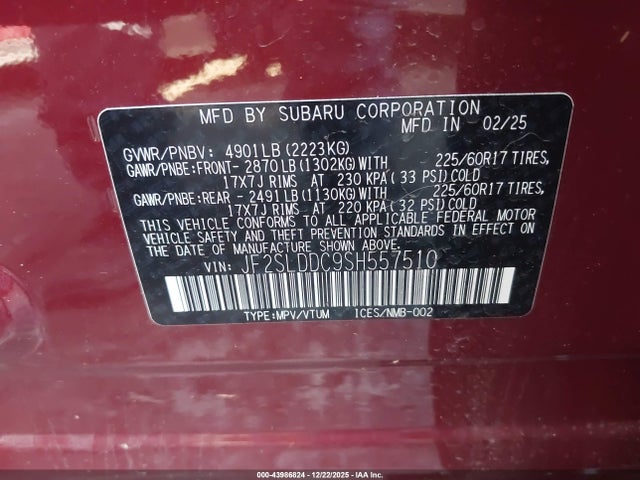 Subaru Forester Premium 2025 JF2SLDDC9SH557510 Image 9