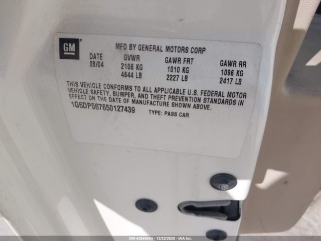 2005 CADILLAC CTS 1G6DP567650127439 Photo 8