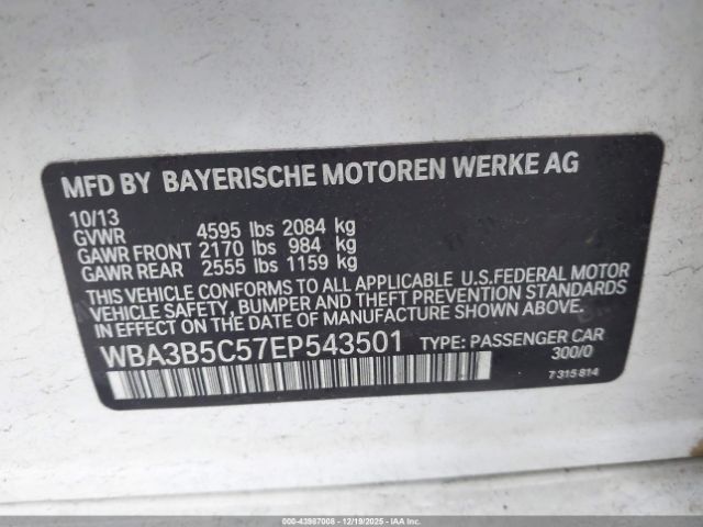 2014 BMW 328I WBA3B5C57EP543501 Photo 8