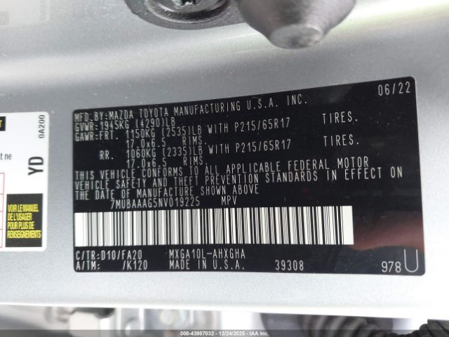 2022 TOYOTA COROLLA CROSS 7MUBAAAG5NV019225 Photo 8