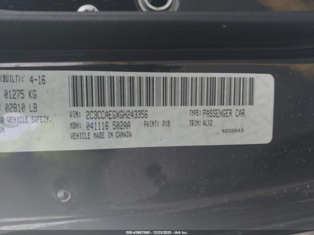 2016 CHRYSLER 300C 2C3CCAEGXGH243356 Photo 8